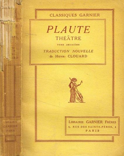 Theatre tome II - Platone - copertina