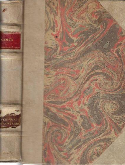 Dizionario dei sinonimi e dei contrari - Decio Cinti - copertina