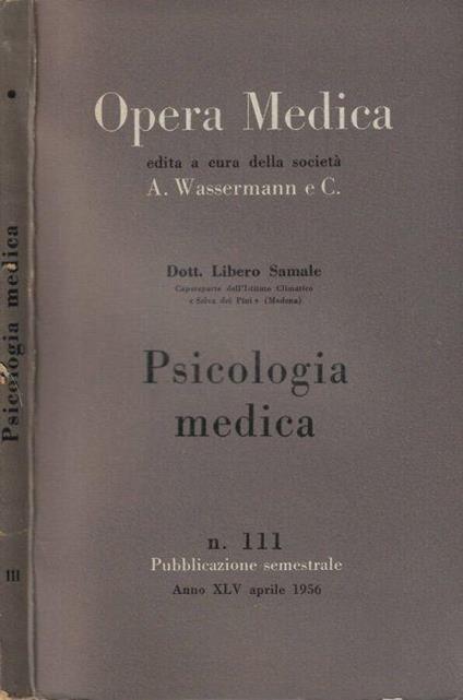 Psicologia medica - Libero Samale - copertina
