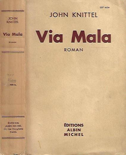Via Mala - John Knittel - copertina