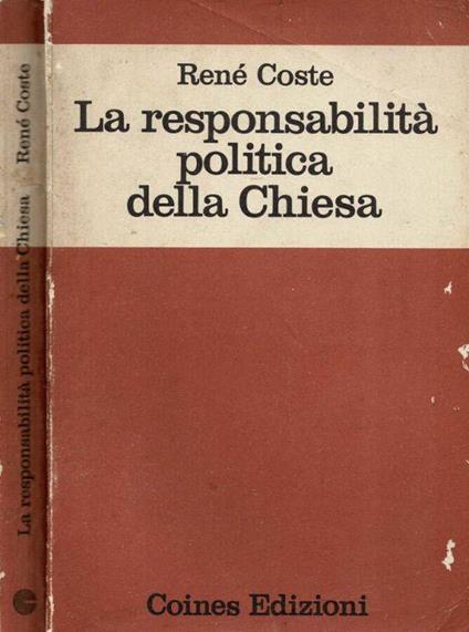 La responsabilità politica della Chiesa - René Coste - copertina
