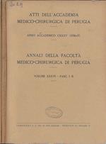 Annali della facoltà medico-chirurgica Volume XXXVI Fasc. I-II, III-IV 1936-37