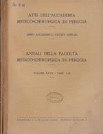 Annali della facoltà medico-chirurgica Volume XXXV Fasc. I-II, III-IV 1935-36