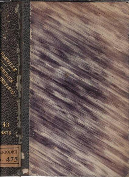 Causeries scientifiques treizième année 1873 - copertina