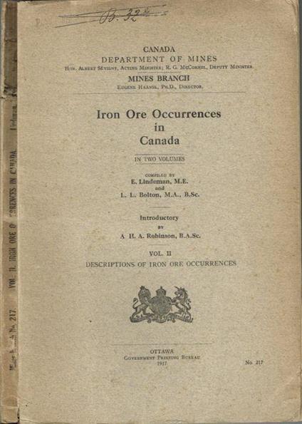 Iron Ore Occurrences in Canada - copertina