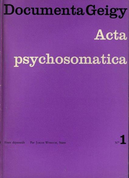 Acta psychosomatica n. 1 - copertina