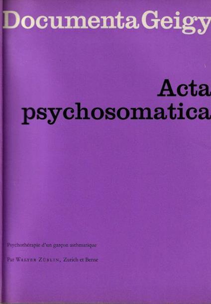 Acta psychosomatica - copertina