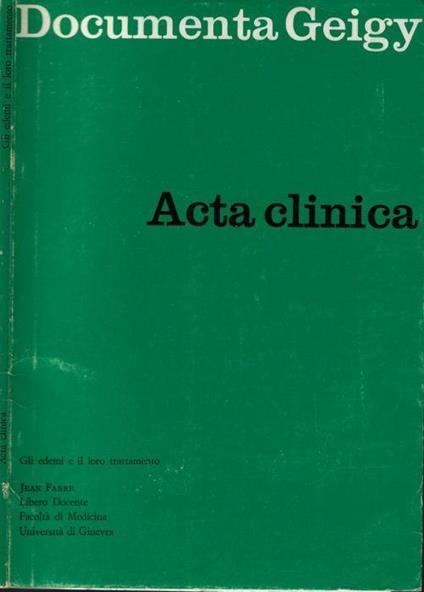 Acta clinica - copertina