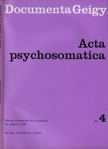 Acta psychosomatica n. 4 - copertina
