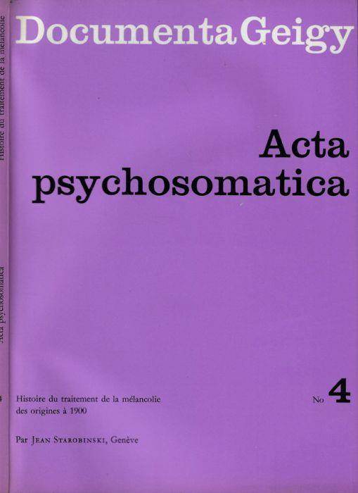 Acta psychosomatica n. 4 - copertina