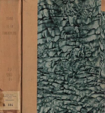 Revue de tuberculose et de pneumologie tome 33 1969 (septembre-dècembre) - copertina