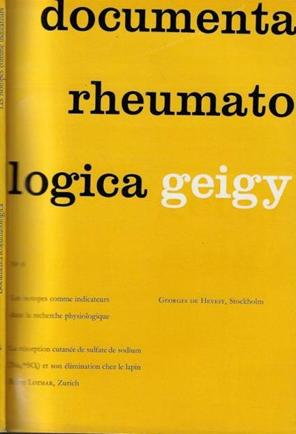 Documenta rheumatologica n. 6 - copertina