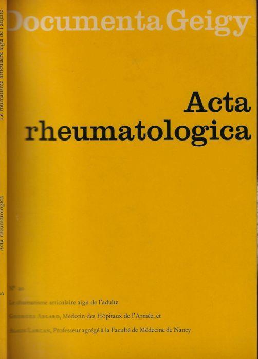 Acta rheumatologica n. 20 - copertina