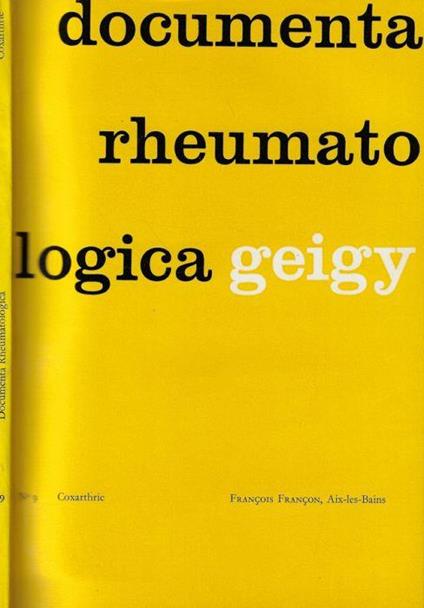 Documenta rheumatologica n. 9 - copertina