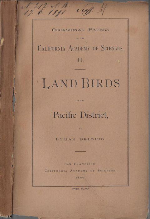 Land birds of the Pacific District - copertina