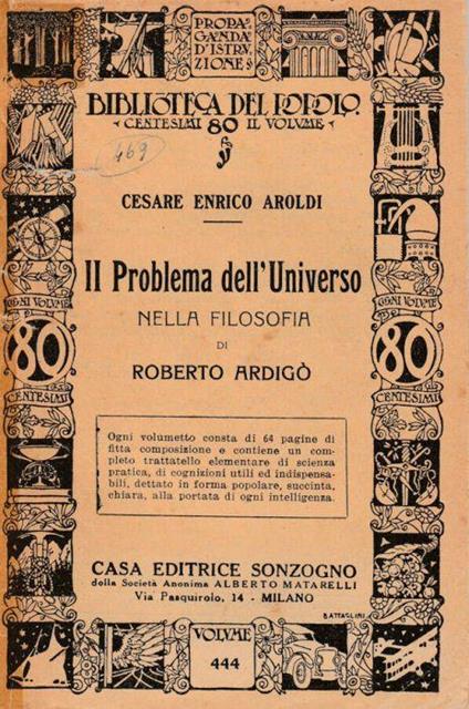 Il problema dell'Universo - copertina