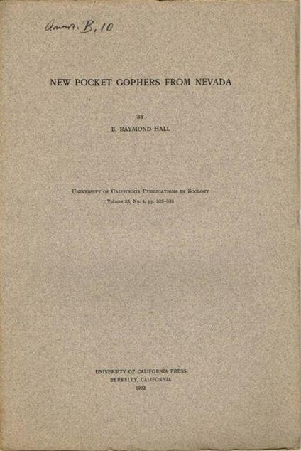 New pocket gophers from Nevada - copertina