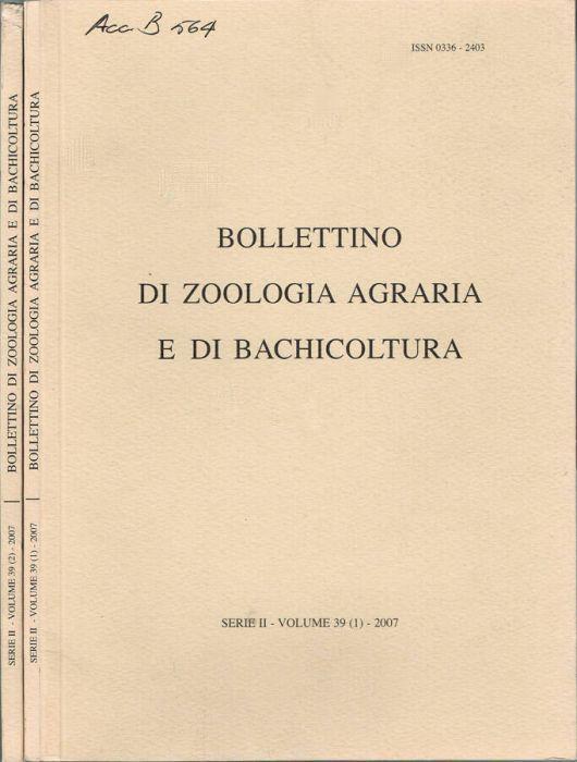 Bollettino di Zoologia Agraria e di Bachicoltura - copertina