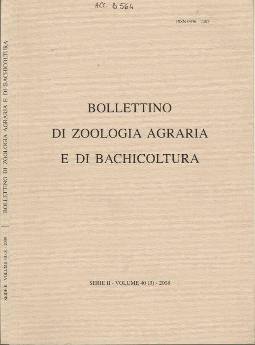 Bollettino di Zoologia Agraria e di Bachicoltura - copertina