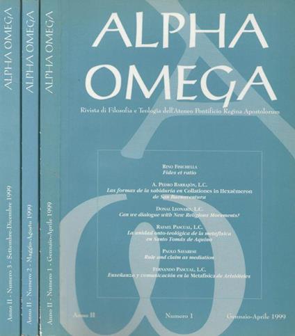 Alpha Omega Anno II Numero 1,2,3 1999 - Antonio Gaspari - copertina