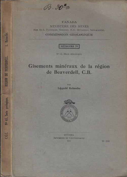 Gisements minéraux de la région de Beaverdell, C.B - copertina