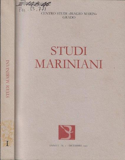 Studi mariniani anno I N. 1 - copertina