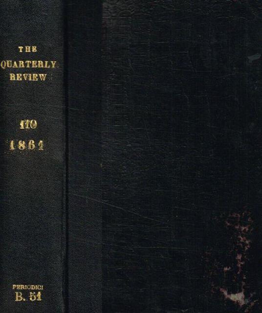 The Quarterly Review vol.110, n.219-220, july & october 1861 - copertina