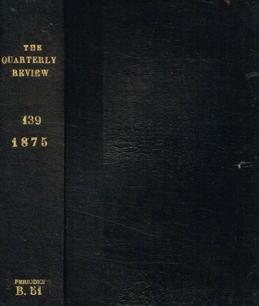The Quarterly Review vol.139, n.277-278, july & october 1875 - copertina