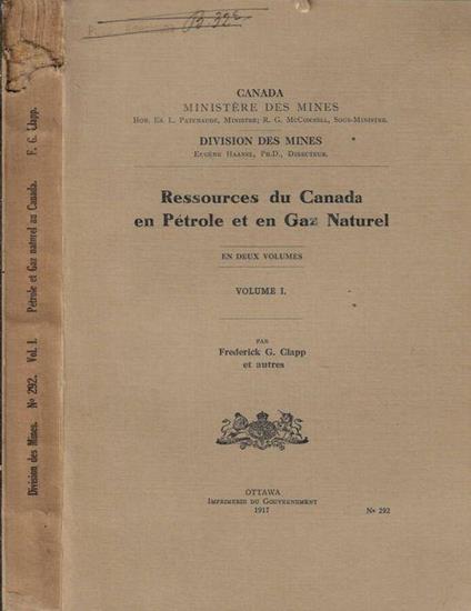 Ressources du Canada en Pétrole et en Gaz Naturel Vol. I - copertina