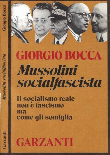 Mussolini socialfascista - Giorgio Bocca - copertina