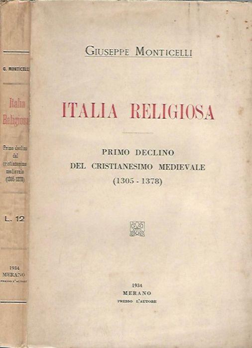 Italia religiosa - Giuseppe Monticelli - copertina