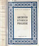 Archivio storico pugliese anno XXVII Fasc. I-IV gennaio-dicembre 1974