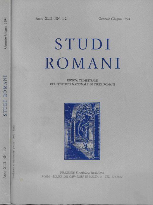 Studi romani nn. 1-2 Anno 1994 - copertina