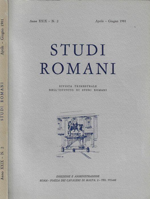 Studi romani n. 2 Anno 1981 - copertina