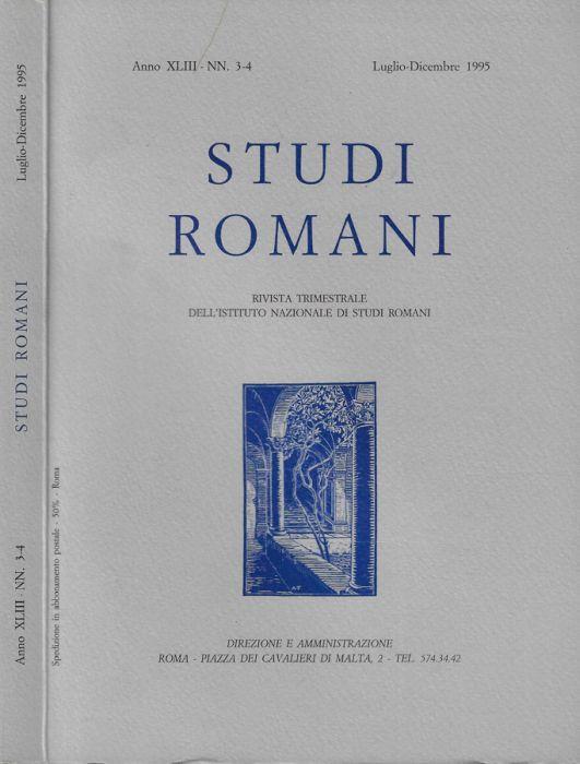 Studi romani nn. 3-4 Anno 1995 - copertina