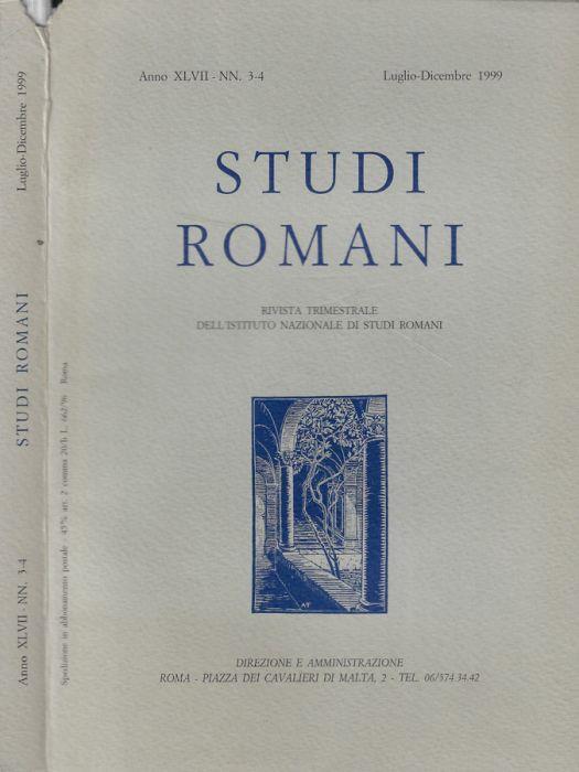 Studi romani nn. 3-4 Anno 1999 - copertina