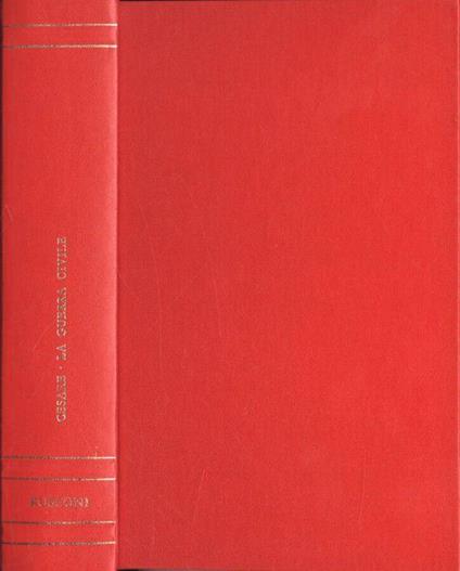 La guerra civile - G. Giulio Cesare - copertina