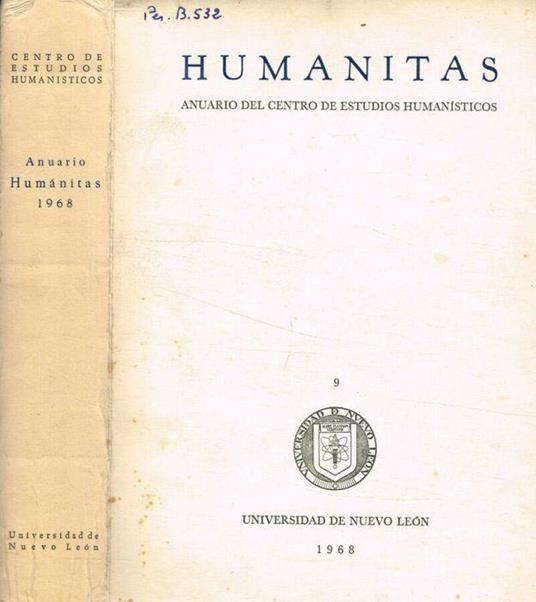 Humanitas. Anuario del centro de estudios humanisticos. N.9, 1968 - copertina