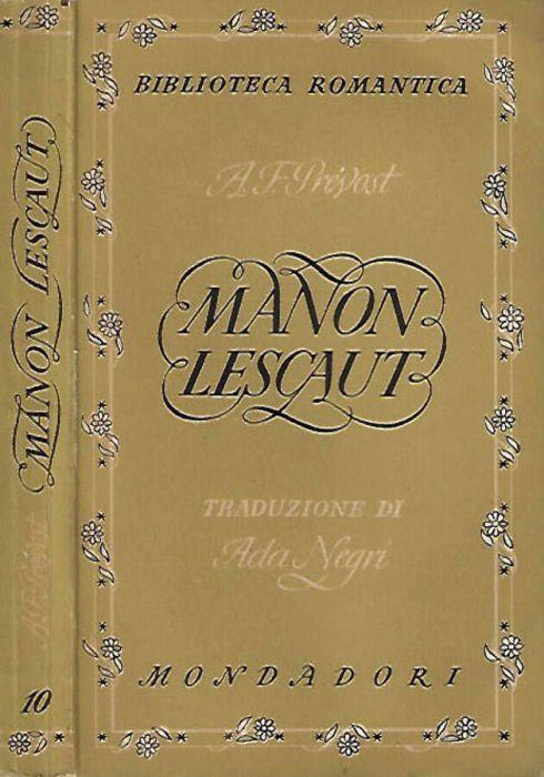 Storia di Manon Lescaut e del cavaliere di Grieux - copertina