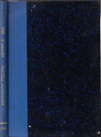 Bibliografia italiana 1938 gruppo D agricoltura - copertina