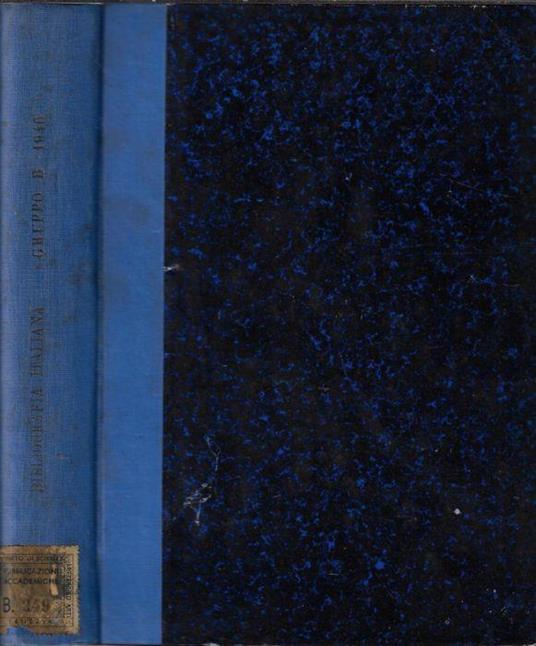 Bibliografia italiana 1940 gruppo B medicina - copertina