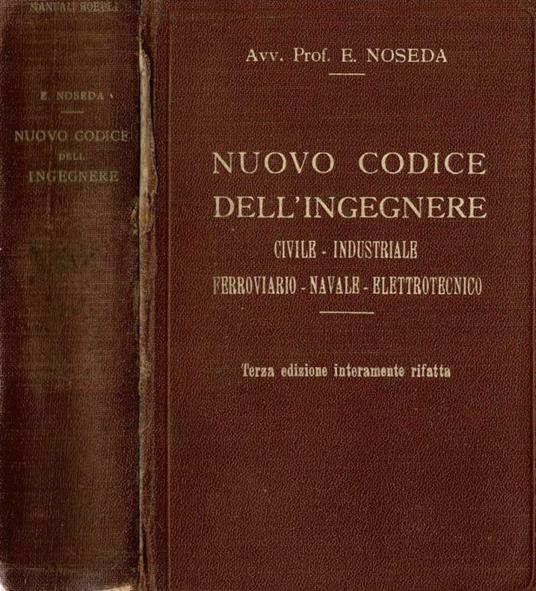 Nuovo codice dell'ingegnere - E. Noseda - copertina