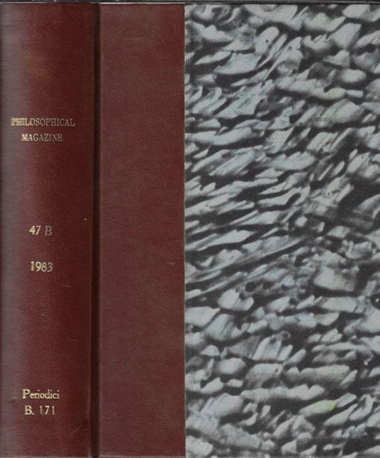 Philosophical magazine Vol. 47 B january-june 1983 - copertina