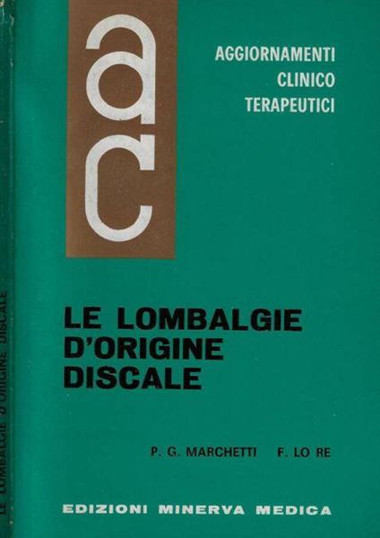 Le lombalgie d'origine discale - copertina