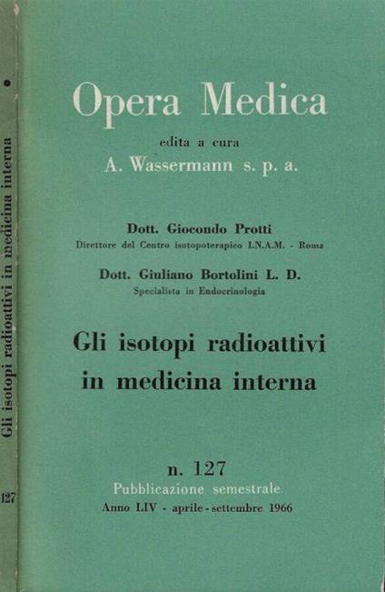 Gli isotopi radioattivi in medicina interna - copertina