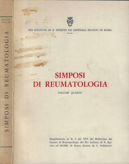 Simposi di reumatologia Vol. IV - copertina