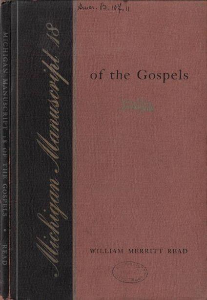 Michigan Manuscript 18 of the gospels - copertina