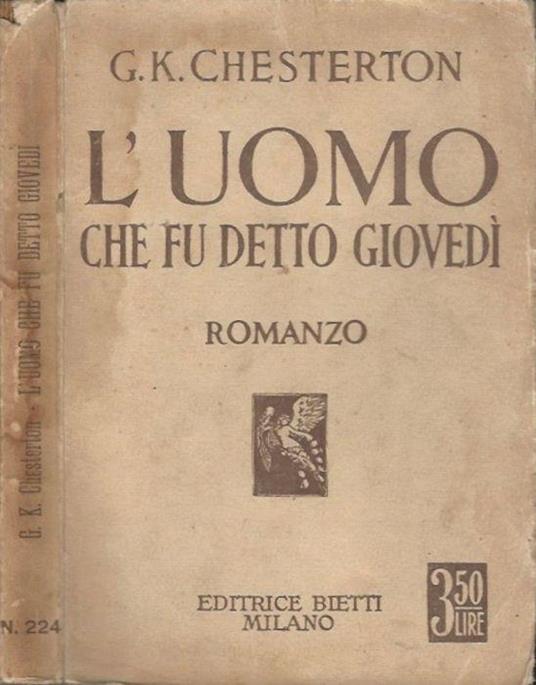 L' uomo che fu detto giovedì - copertina