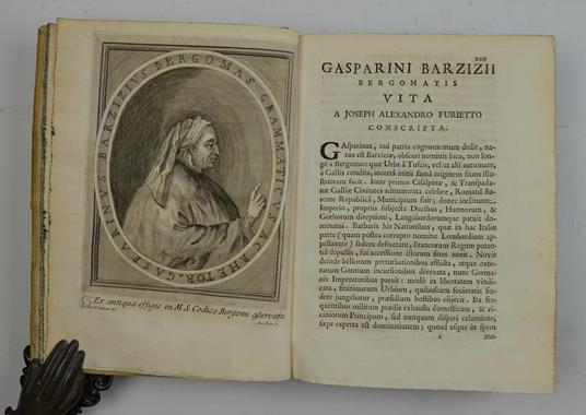 Gasparini Barzizii Bergomatis et Guiniforti filii Opera quorum pleraque ex mss. codicibus nunc primum in lucem eruta recensuit, ac edidit Joseph Alexander Furiettus Bergomas utriusque signaturæ referendarius, abbas SS. Simonis, & Judæ Bergomi, nec no - copertina