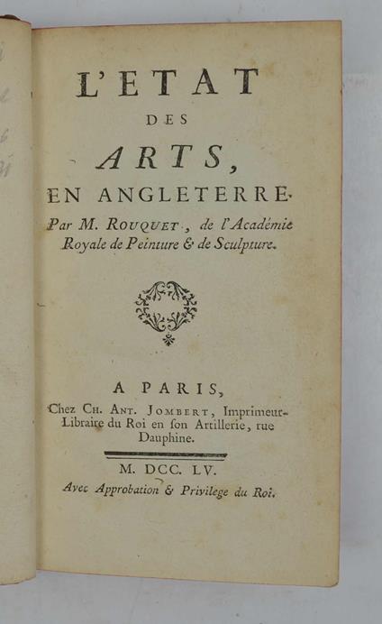 L' état des arts en Angleterre… - copertina